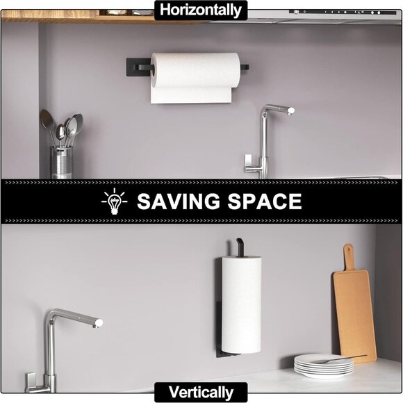 High Quality Material: This paper towel holder is made of high-quality aluminum - Picture 4 of 6